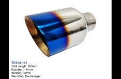 Stainless Steel Tip Round Φ114 L200 INΦ64 straight edge Burned